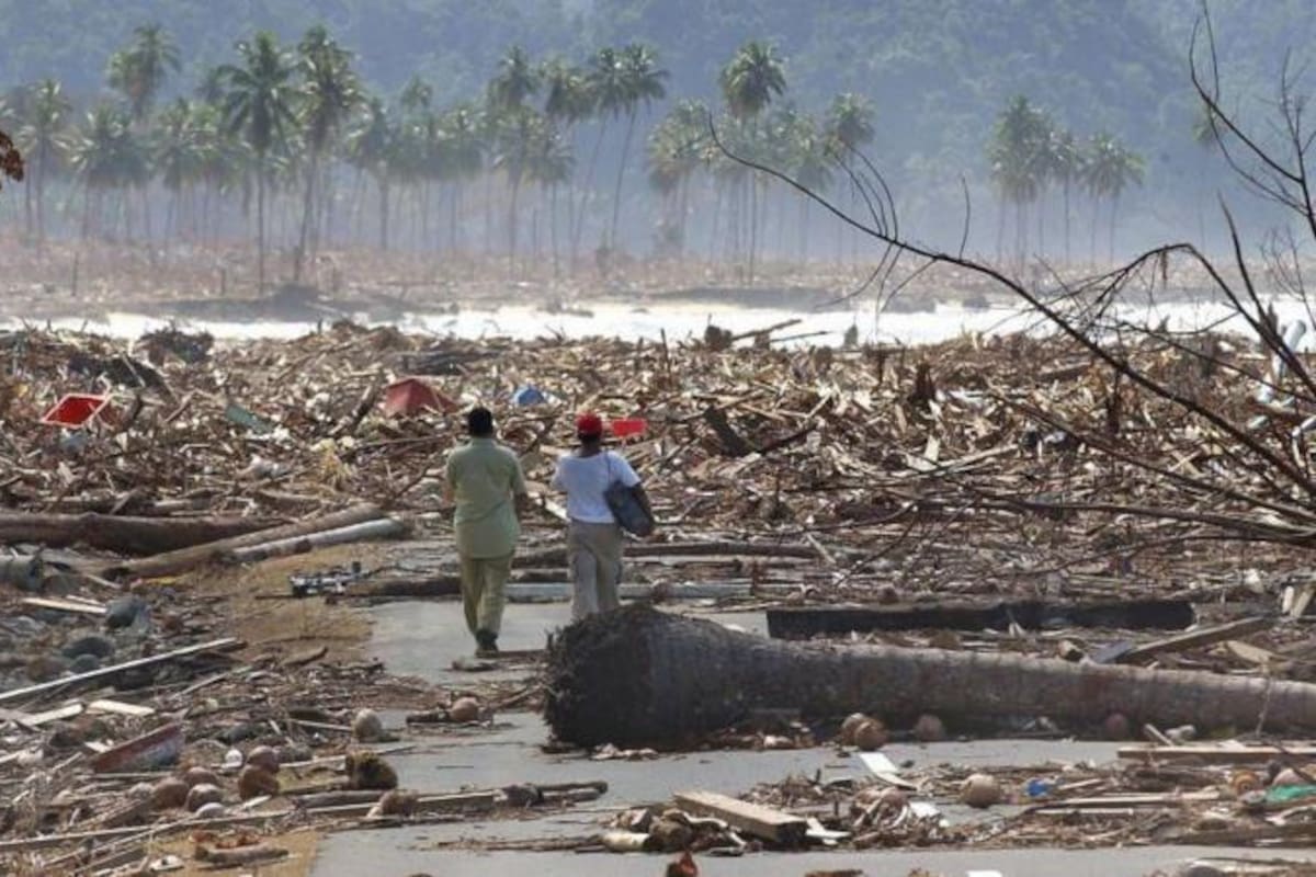 El tsunami dejó sólo destrucción y muerte a su paso.