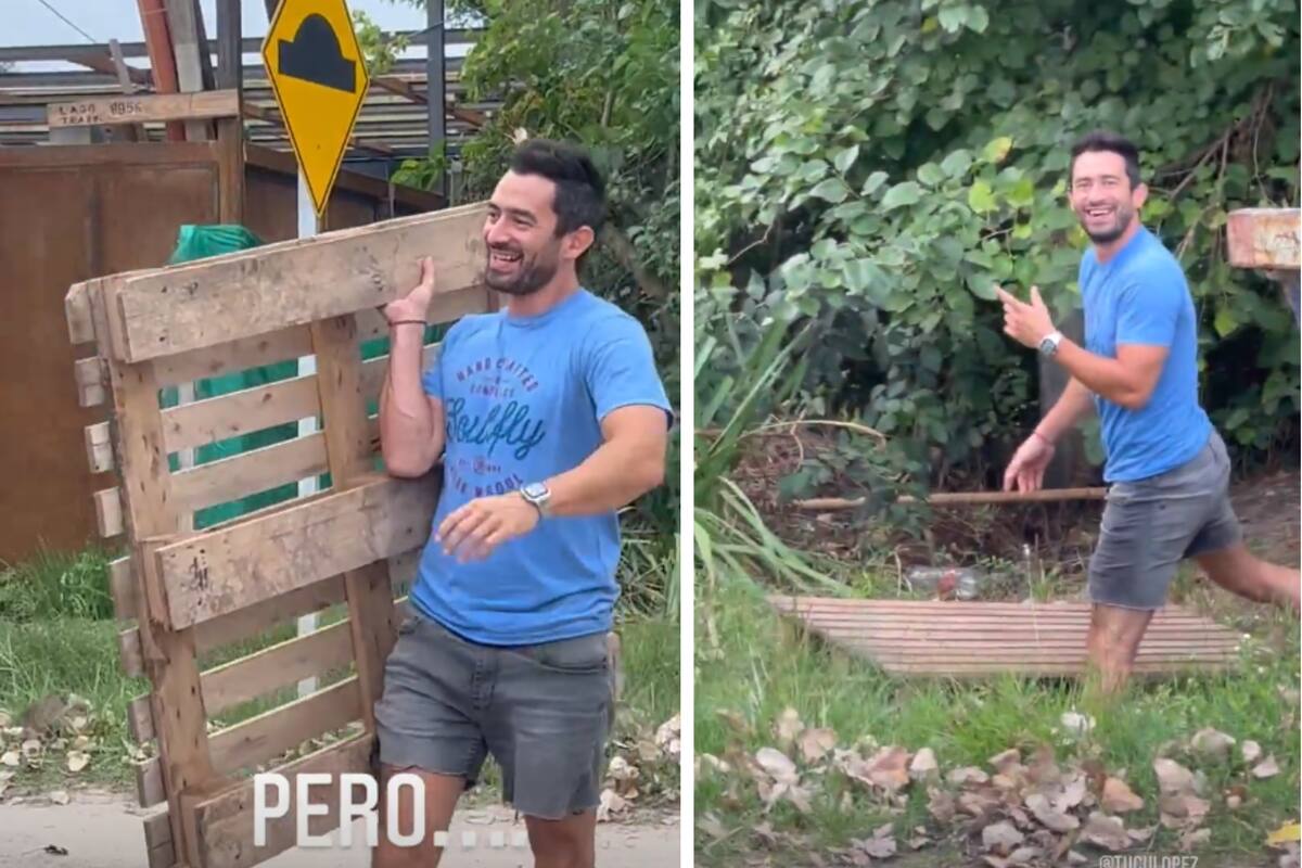 El Tucu López fue sorprendido robando un palé en la calle y Sabrina Rojas filmó todo