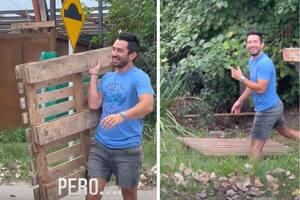 El Tucu López fue sorprendido robando un palé en la calle y Sabrina Rojas filmó todo
