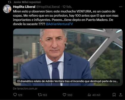 El tuit anónimo que reposteó esta semana el Presidente con el ataque a un periodista que atravesaba una desgracia personal