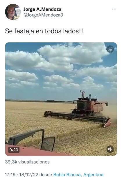 El tuit con el video compartido por Jorge Mendoza