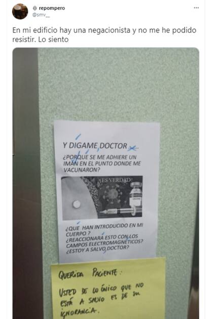 El tuit con la imagen del cartel se viralizó rápidamente