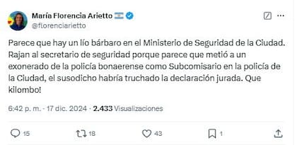 El tuit de Arietto