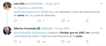 El tuit de Alberto Fernández sobre el "disparate" de no permitir las exportaciones de carne