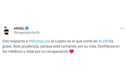 El tuit de Ángel de Brito sobre la situación de salud de Silvina Luna