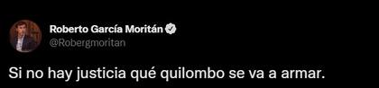 El tuit de García Moritan en respuesta a Pablo Echarri