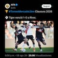 La AFA hizo un posteo con la foto del penal no sancionado a Correa en Tigre-River, pero luego lo borró