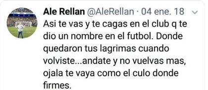 El tuit de Rellan y su bronca