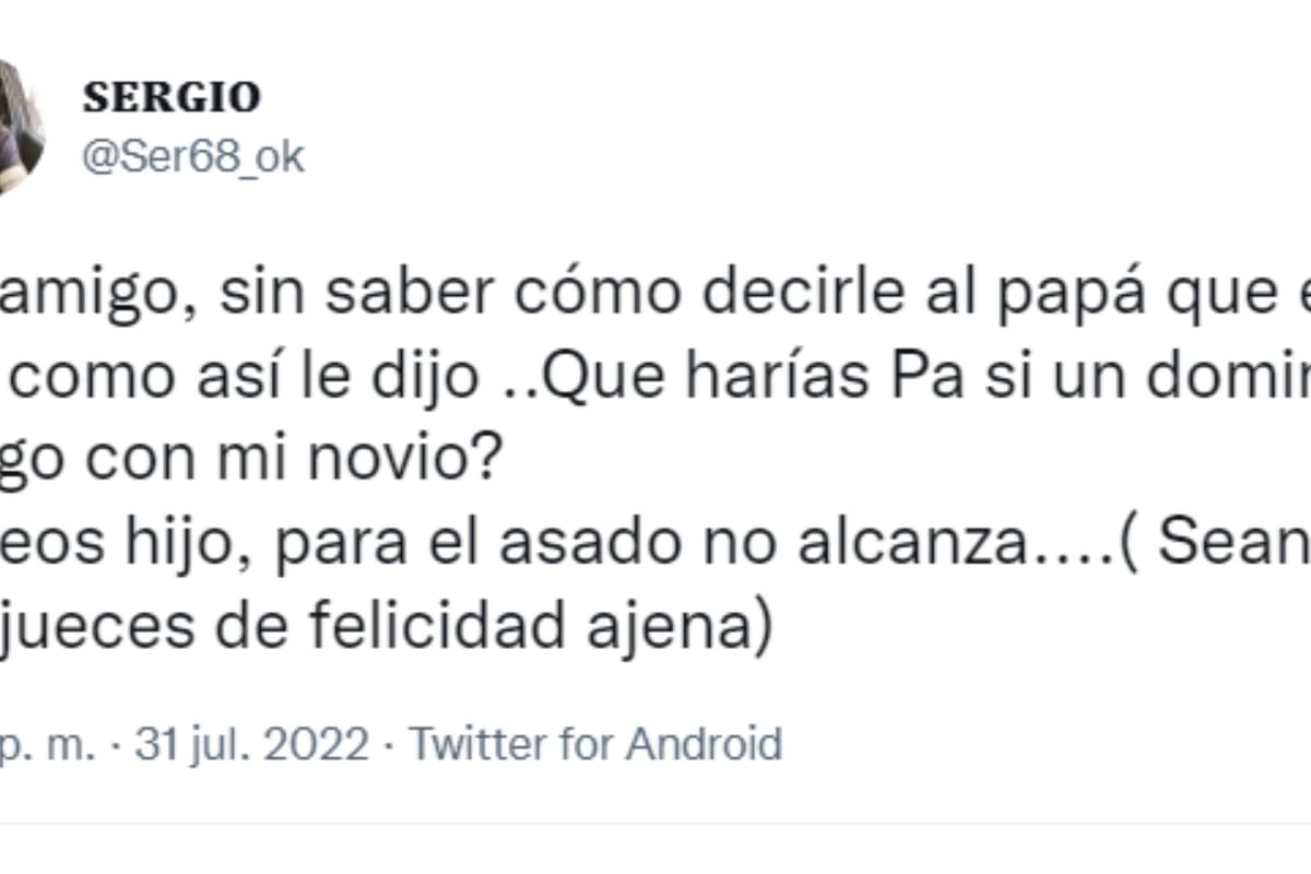 El tuit de Sergio ya acumuló cerca de 50 mil likes y más de 2500 retuits