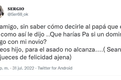 El tuit de Sergio ya acumuló cerca de 50 mil likes y más de 2500 retuits