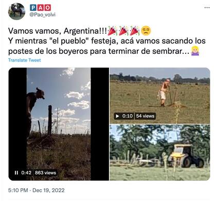 El tuit de una productora