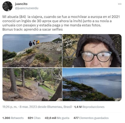 El tuit que hizo "famosa" a Elva (Foto: Captura Twitter/@juancruzverdu)