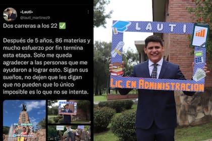 El tuit que Lautaro Martínez escribió en su cuenta de Twitter