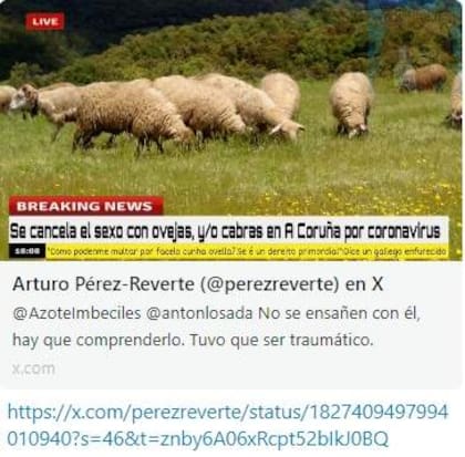 El tuit que Pérez-Reverte se arrepintió de publicar