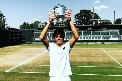 El turco Yanki Erel, rival argentino en la Copa Davis, ganó Wimbledon junior en dobles, en 2018, en pareja con Otto Virtanen (Finlandia)