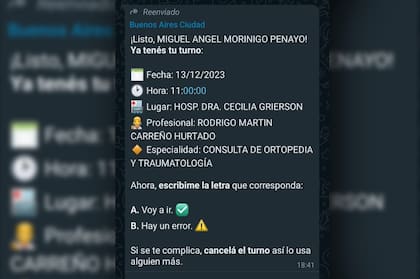 El turno médico que había solicitado el hombre de 46 años para someterse a una operación de cadera