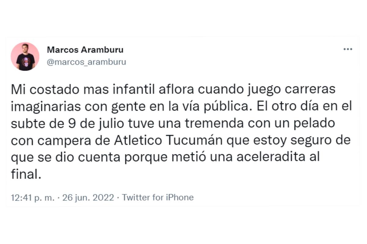 El tweet de la historia de Marcos, que luego se hizo viral y recibió una respuesta inesperada
Foto: captura de pantalla