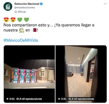 El tweet de la selección de México anytes de llegar a Qatar