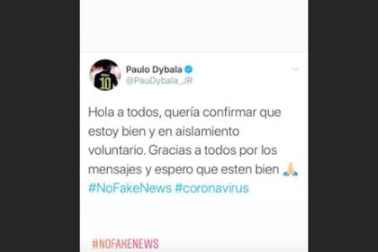 El twit de Dybala