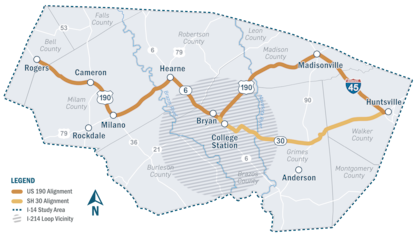 El TxDOT analiza alternativas para los sectores este, central y oeste antes de definir una ruta preferida