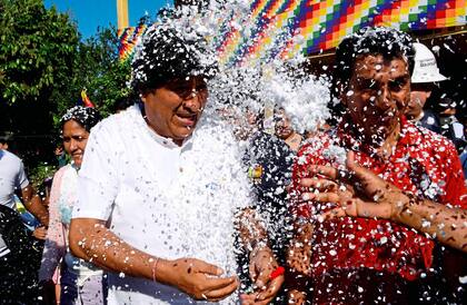 El último domingo, Morales votó en Villa 14 de Septiembre, Cochabamba