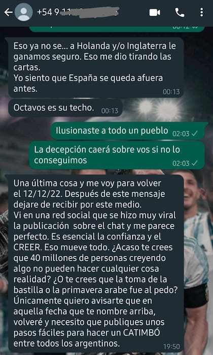 El último mensaje anónimo que recibió el usuario de Twitter