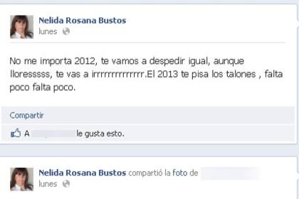 El último mensaje de Nélida en Facebook