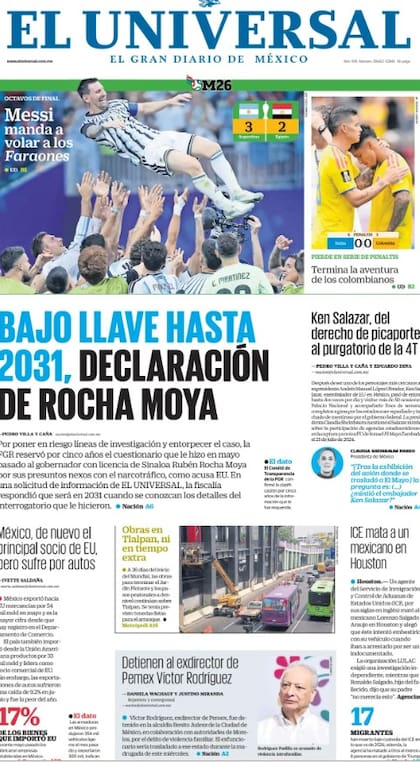 El Universal de México dijo que Messi mandó a volar a los Faraones"