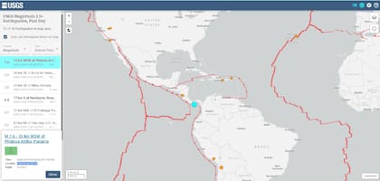 El U.S. Tsunami Warning System emitió una alerta para Panamá, Colombia, Costa Rica, Ecuador, Perú y Nicaragüa, tras el sismo de 7.6 que se registró esta tarde en Pitaloza Arriba