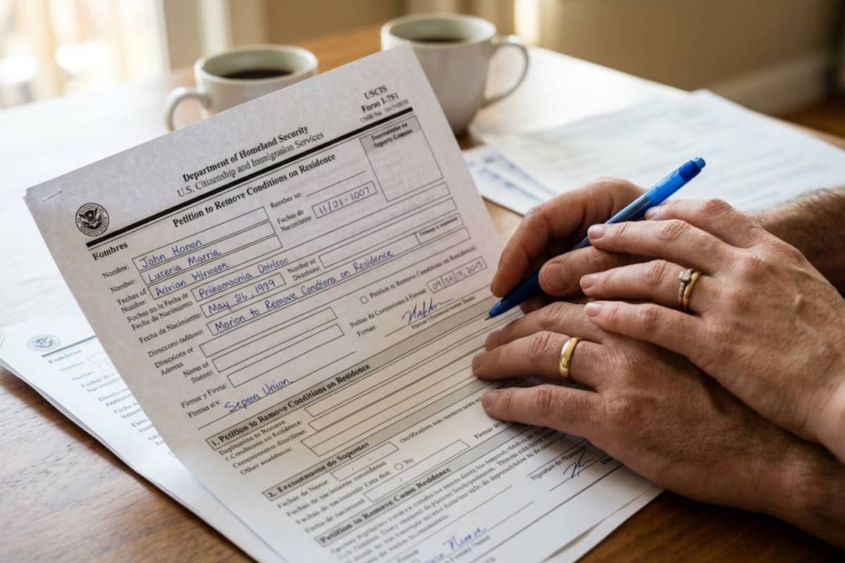 El Uscis explica detalladamente el proceso para presentar el formulario I-751, el cual permite a los residentes permanentes condicionales solicitar la eliminación de dichas condiciones en su estatus legal