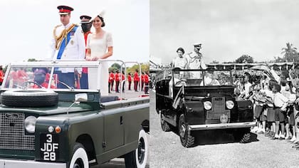 El uso de la camioneta Land Rover evocó la época de la colonia