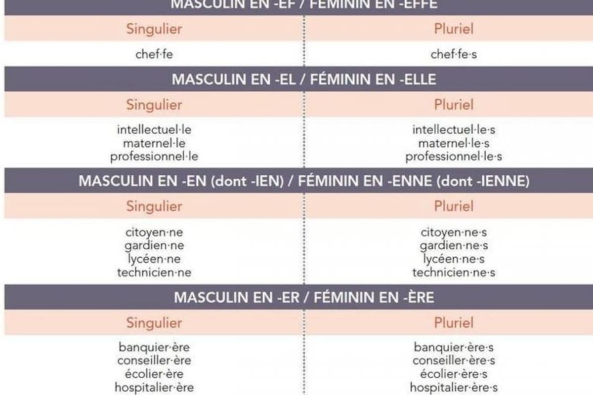 El uso del punto medio en el francés, para incluir los dos géneros