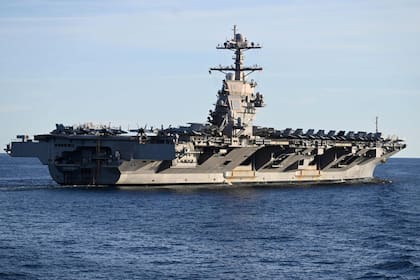 El USS Gerald R. Ford visto en el mar del Norte durante el ejercicio de la OTAN Neptune Strike 2025, el 24 de septiembre de 2025