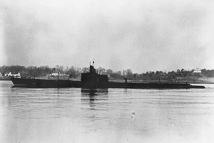 El U.S.S. Grenadier en 1941 frente a la costa de New Hampshire, Estados Unidos