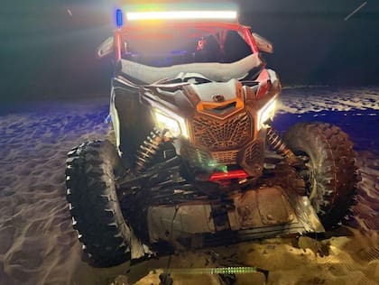 El UTV en que viajaba Bastián