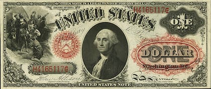 El valioso billete de dólar de 1917 cuenta una escena con Cristóbal Colón y su tripulación a la vista de las tierras de América