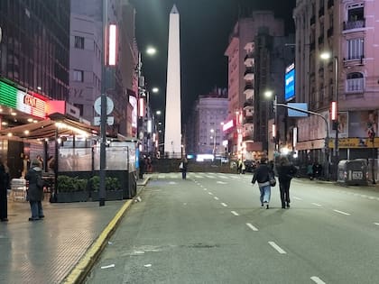 El vallado en el Obelisco