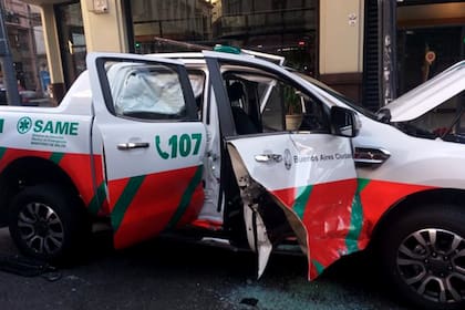 El vehículo en el que se trasladaba el Dr. Crescenti