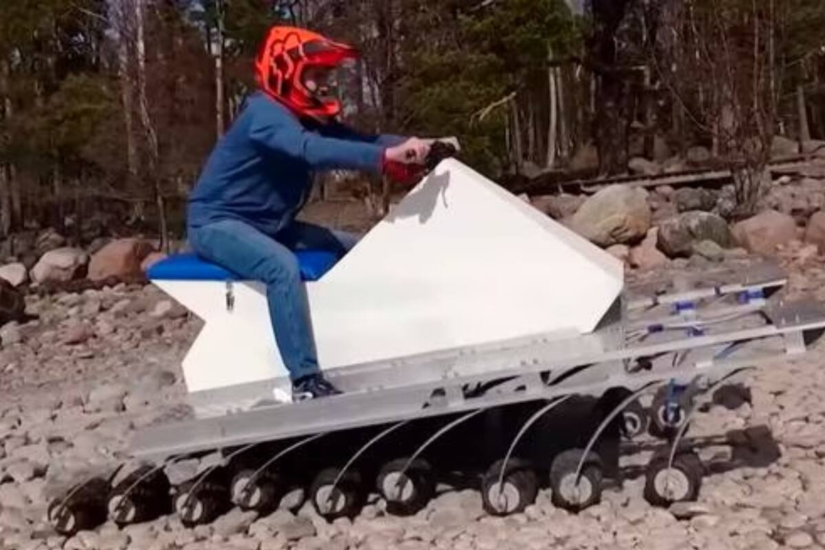 El vehículo fue realizado con impresión 3D (Captura video)