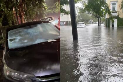 El vehículo se desplazó apenas unos metros con el agua, pero terminó en una zona prohibida
