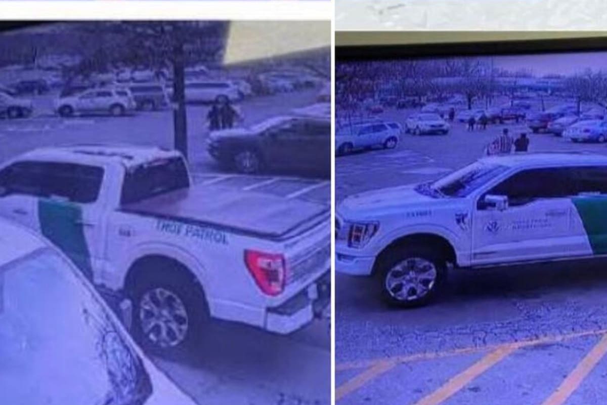 El vehículo tenía logotipos, letras y una franja verde como la usada por la Patrulla Fronteriza (Super Compare Foods)