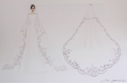 El velo de novia que lució Meghan Markle el día de su boda fue diseñado para honrar a los 53 países de la Mancomunidad de Naciones
