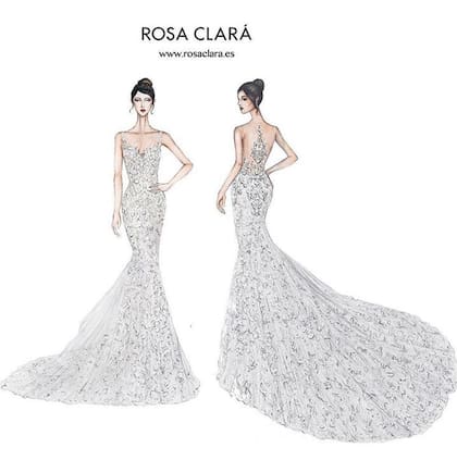 El vestido de Antonela Rocuzzo