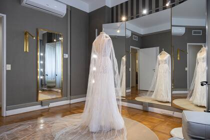 El vestido de novia Sylvie Burstin Emm&Val que se presentará en la semana de la alta costura.