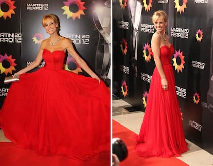El vestido que Mariana Fabbiani usó para conducir los premios Martín Fierro fue diseñado por Ibáñez