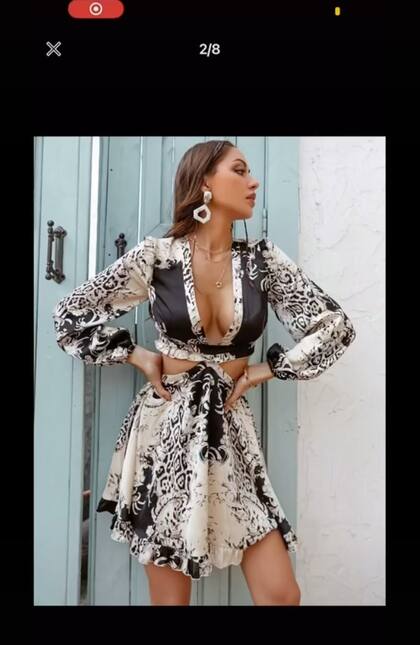 El vestido que pidió la tiktoker en SheIn