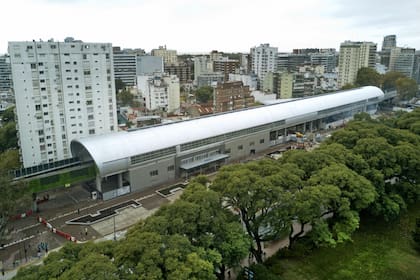 El viaducto Mitre a la altura de la estación Belgrano C
