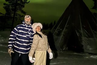María Becerra y J Rei viajaron a Finlandia y en su primer día cazaron las auroras boreales más lindas