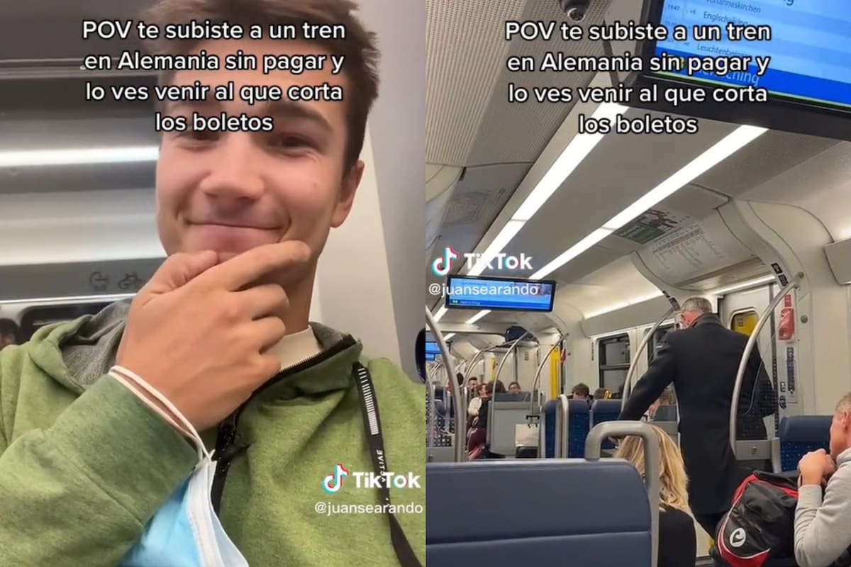 El viaje de este joven en un tren de Alemania estuvo a punto de complicarse por un detalle