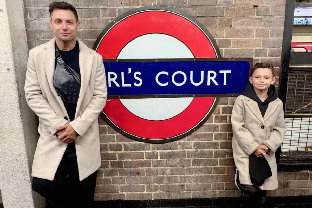 El viaje de Mauro Zárate con su hijo Rocco por Inglaterra